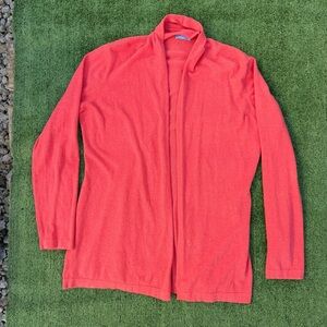 J McLaughlin Coral Open Front Cardigan, size Large
